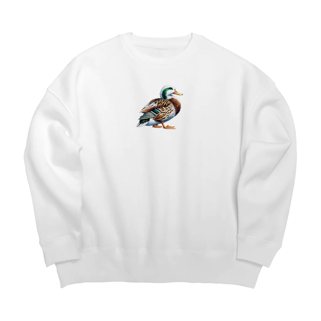 Pixel Art Goodsのカモ（pixel art） Big Crew Neck Sweatshirt