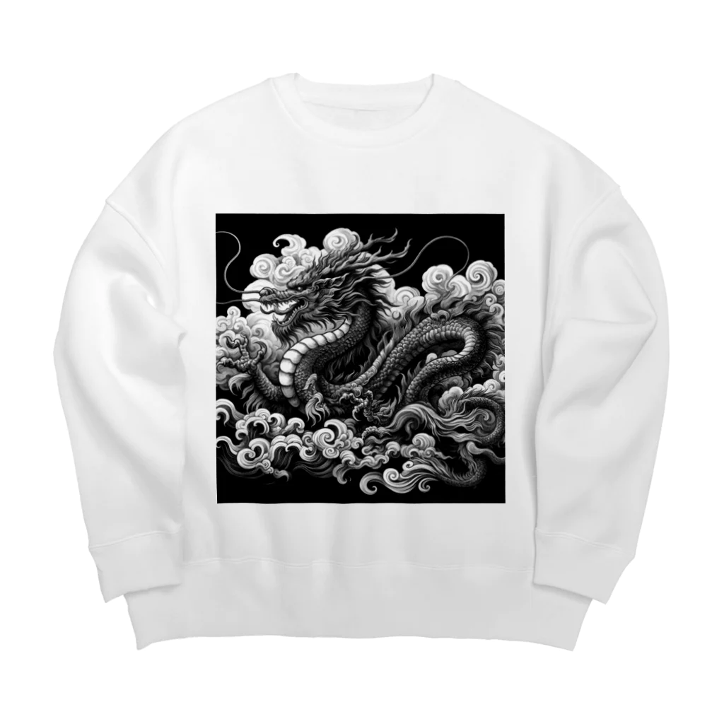 どらねこ商店の和風な龍 Big Crew Neck Sweatshirt