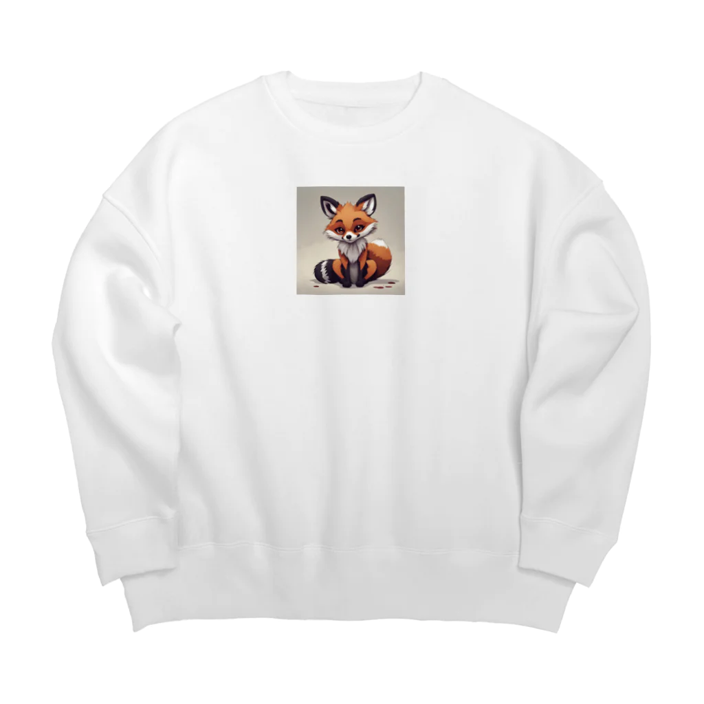 nansu0320のキツネ Big Crew Neck Sweatshirt