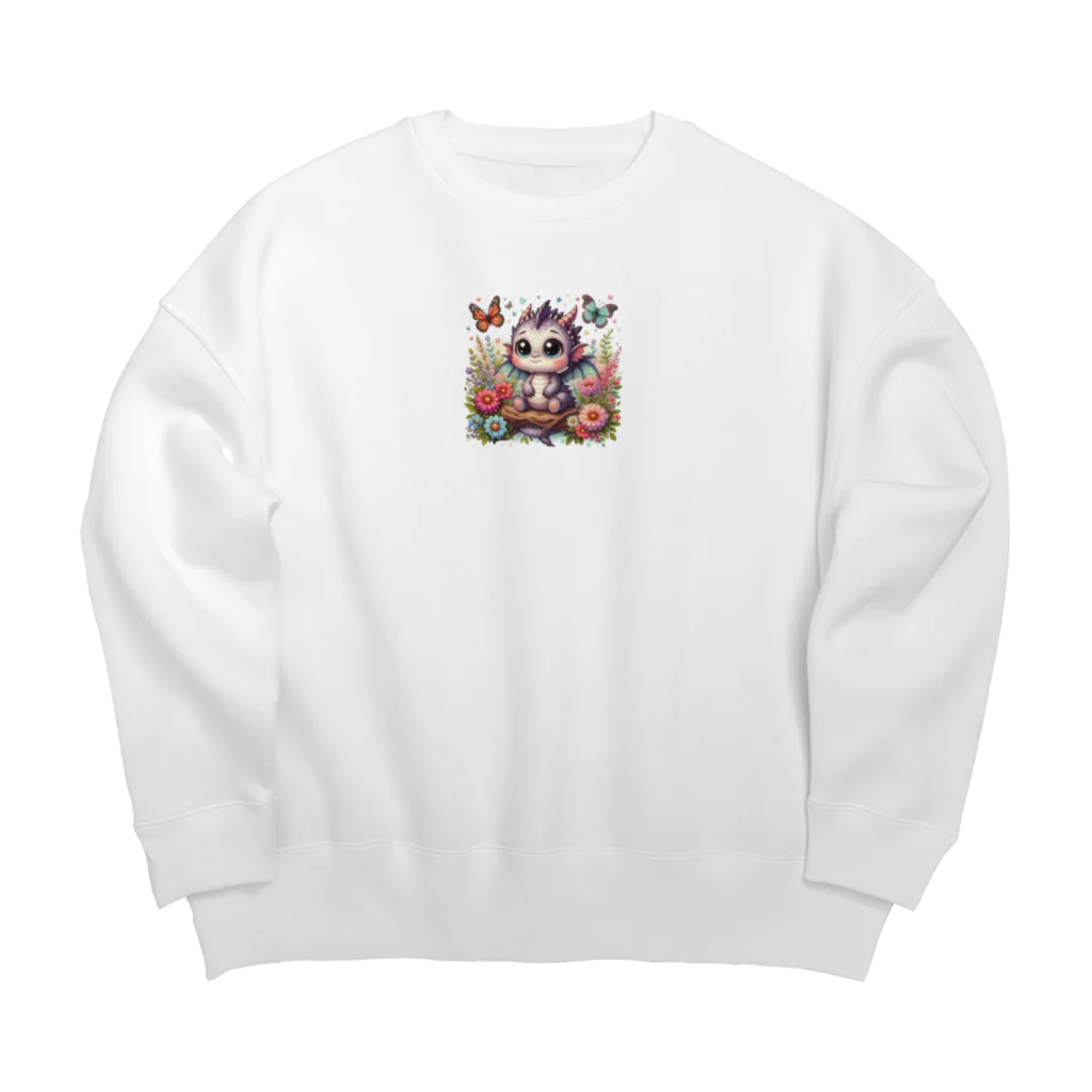 正龍のCute3龍我ryuga Big Crew Neck Sweatshirt