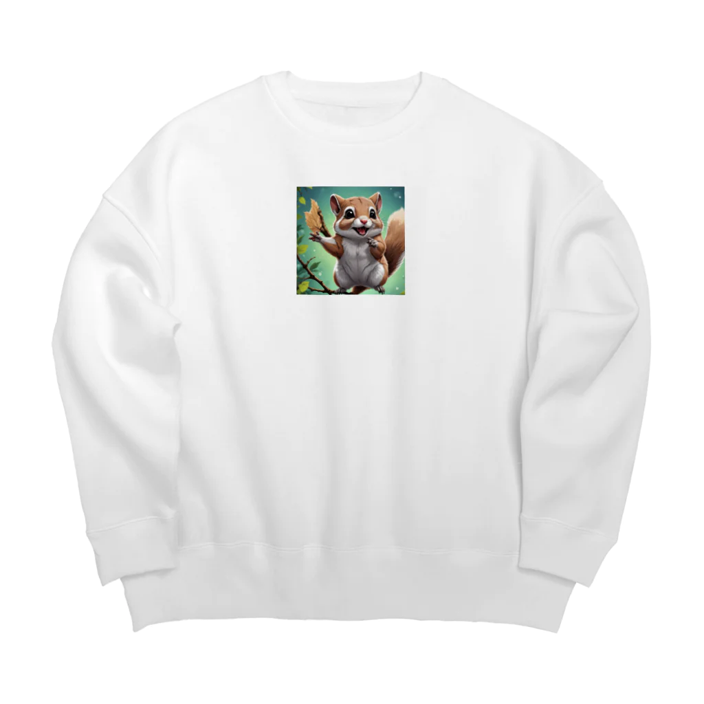 杉本ナオミのモモンガ風MONGAちゃん Big Crew Neck Sweatshirt