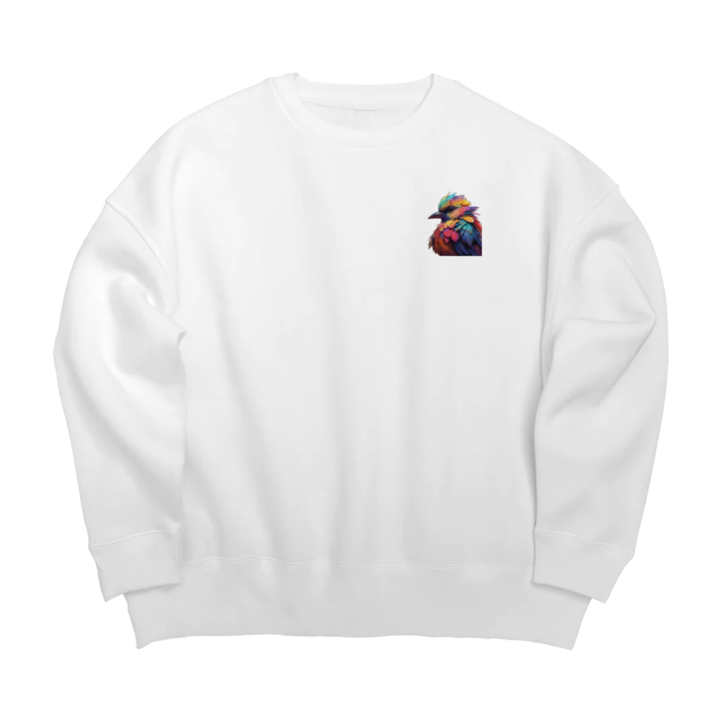 MAF_の虹色鳥🌈 Big Crew Neck Sweatshirt