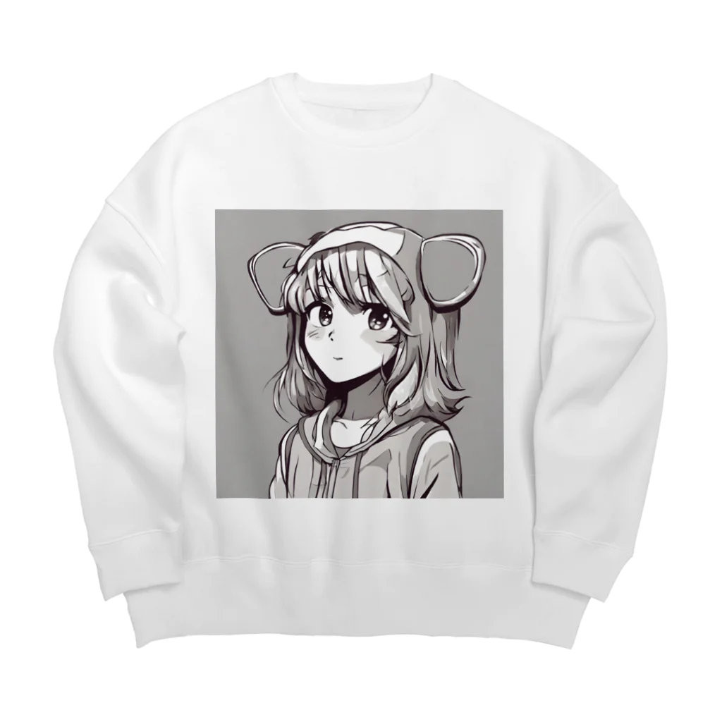 Mahaloのパーカーの女の子 Big Crew Neck Sweatshirt