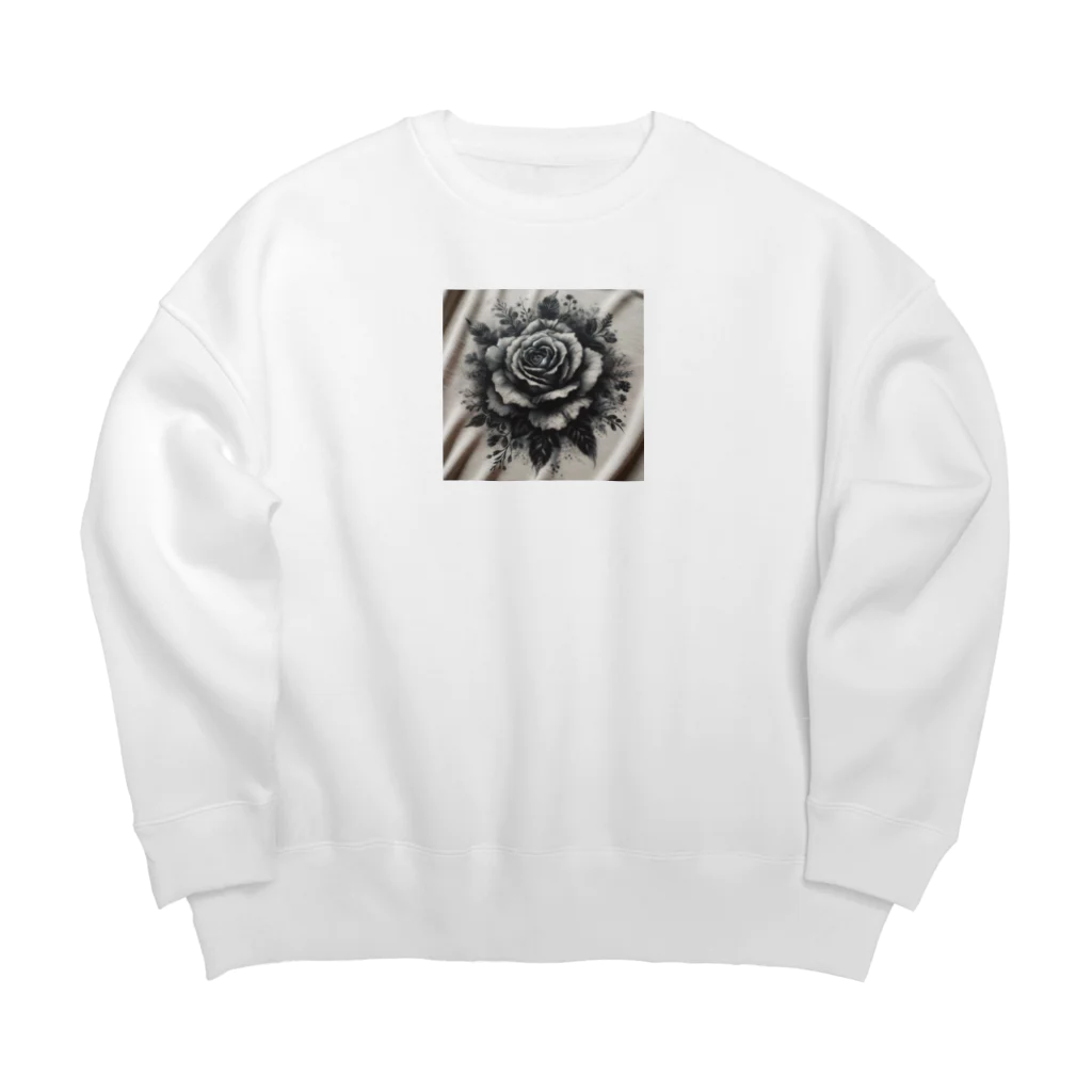 和柄屋の黒薔薇シリーズ Big Crew Neck Sweatshirt