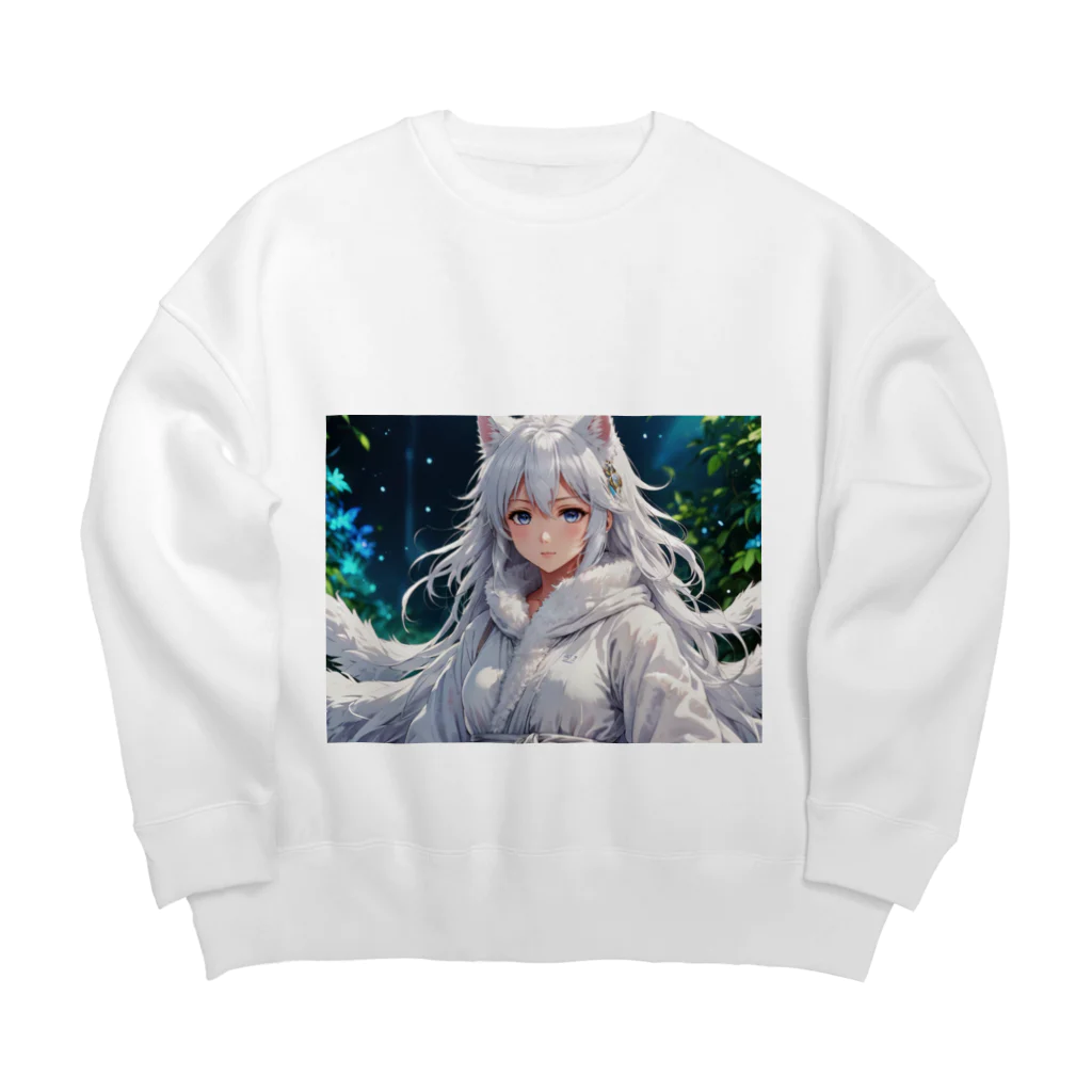 巫女スタぐらむのもふもふの巫女 Big Crew Neck Sweatshirt