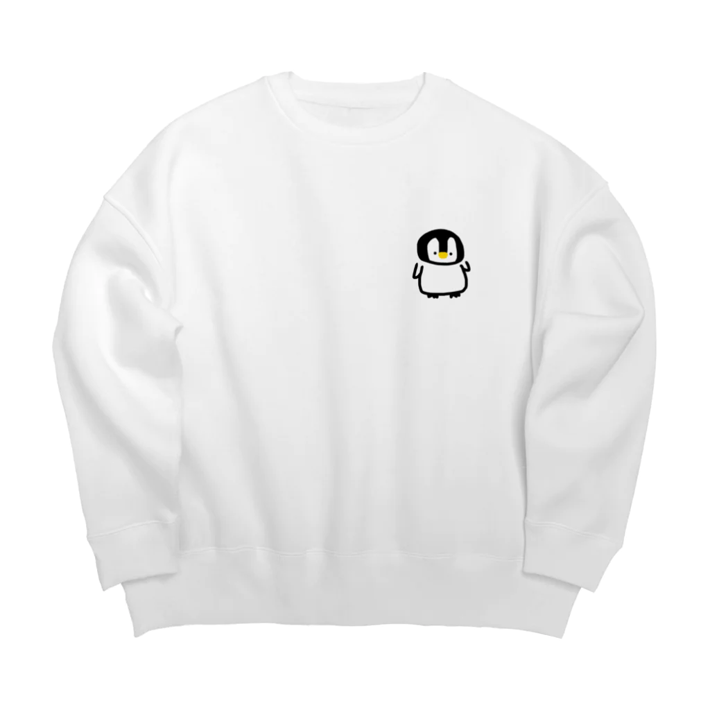 ちぃちゃんのアトリエのゆるいペンギンさん Big Crew Neck Sweatshirt