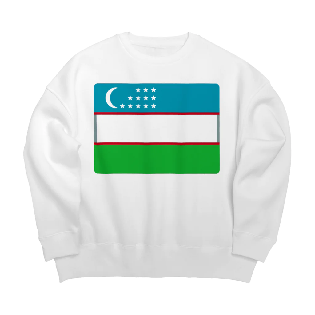 お絵かき屋さんのウズベキスタンの国旗 Big Crew Neck Sweatshirt