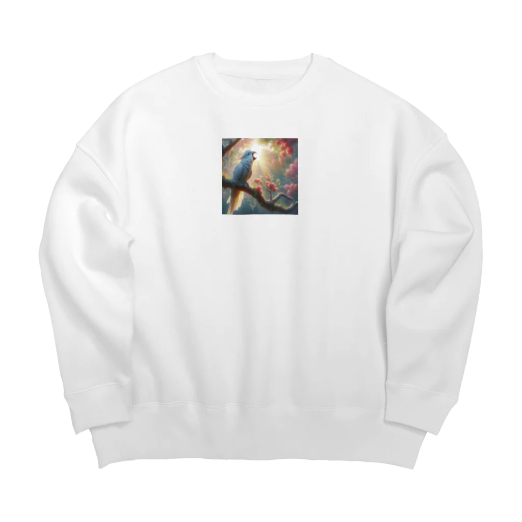 インコの館の歌うオウム Big Crew Neck Sweatshirt