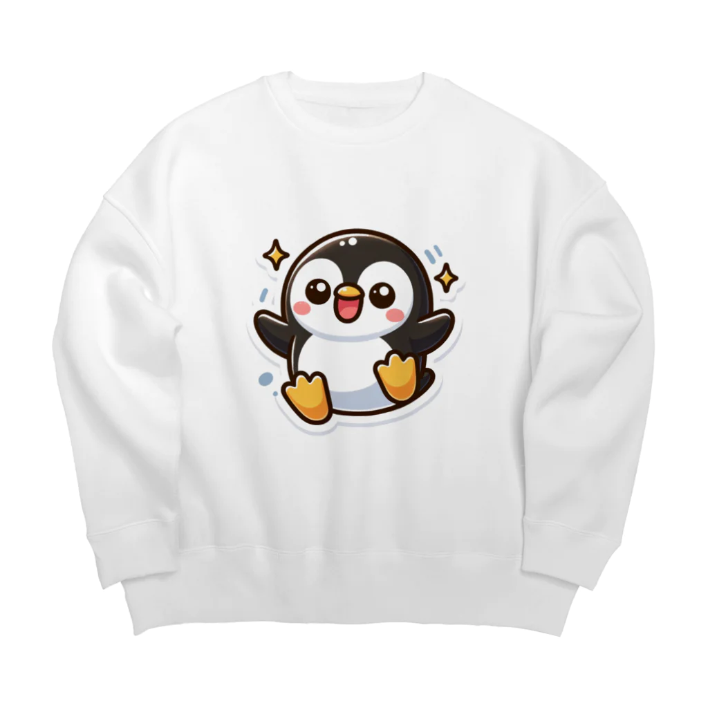 やってるよ！のキラキラぺんぎん Big Crew Neck Sweatshirt