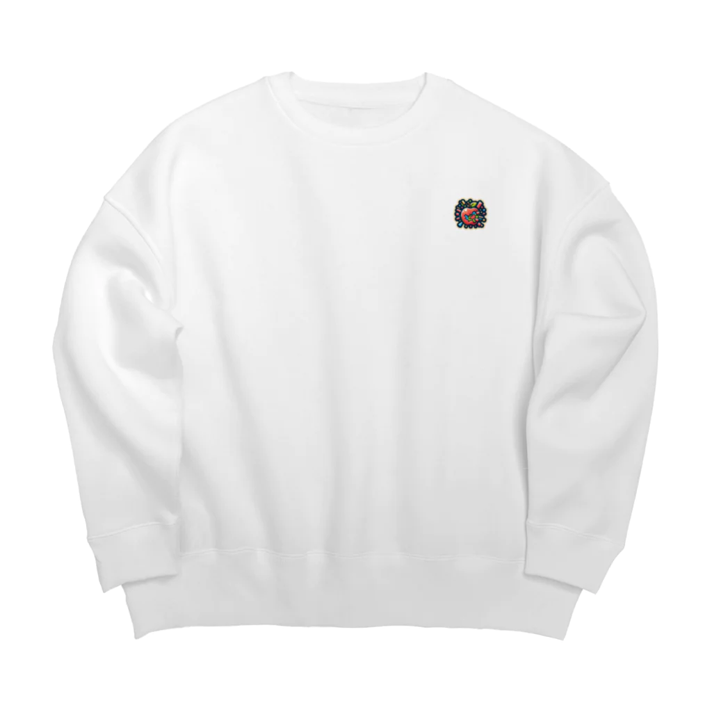 しょっぷ-だいちゃんの弾けるりんご Big Crew Neck Sweatshirt