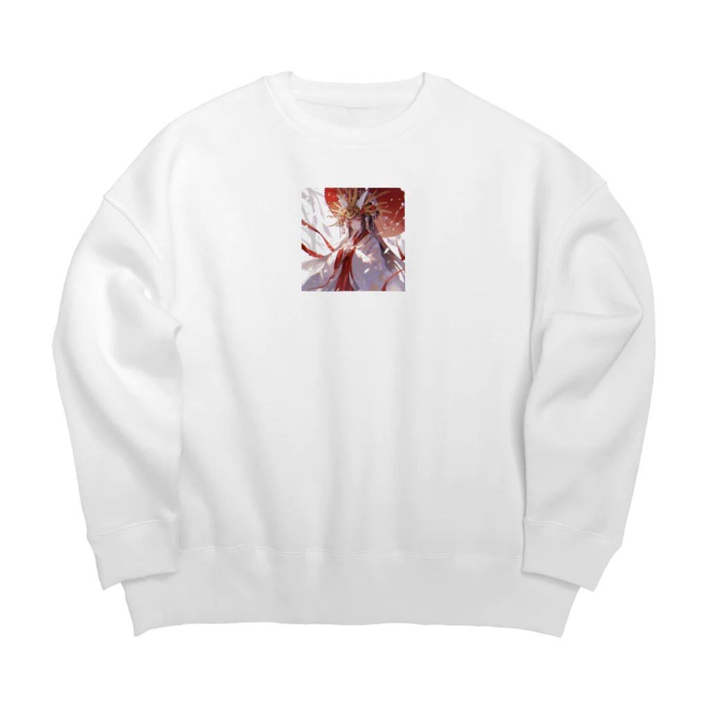 AQUAMETAVERSEの紅蓮の光に宿る、神威の巫女 Marsa 106 Big Crew Neck Sweatshirt