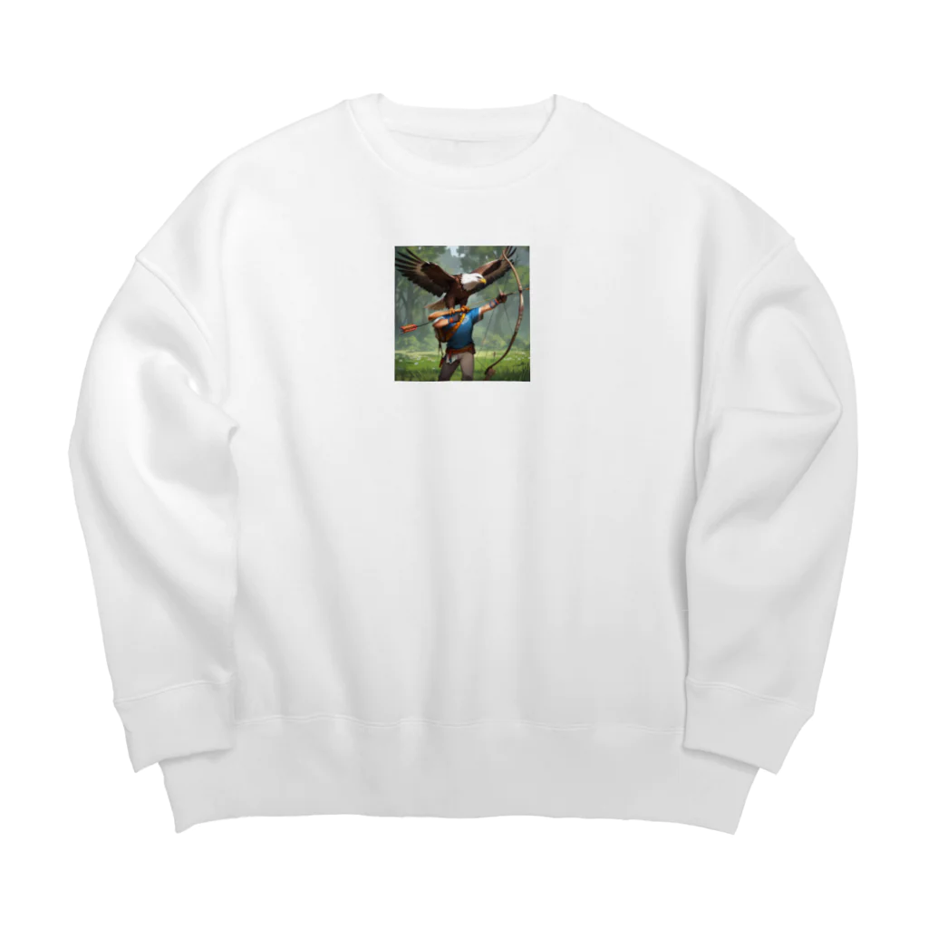 ganeshaのイーグルとアーチェリー.. png Big Crew Neck Sweatshirt