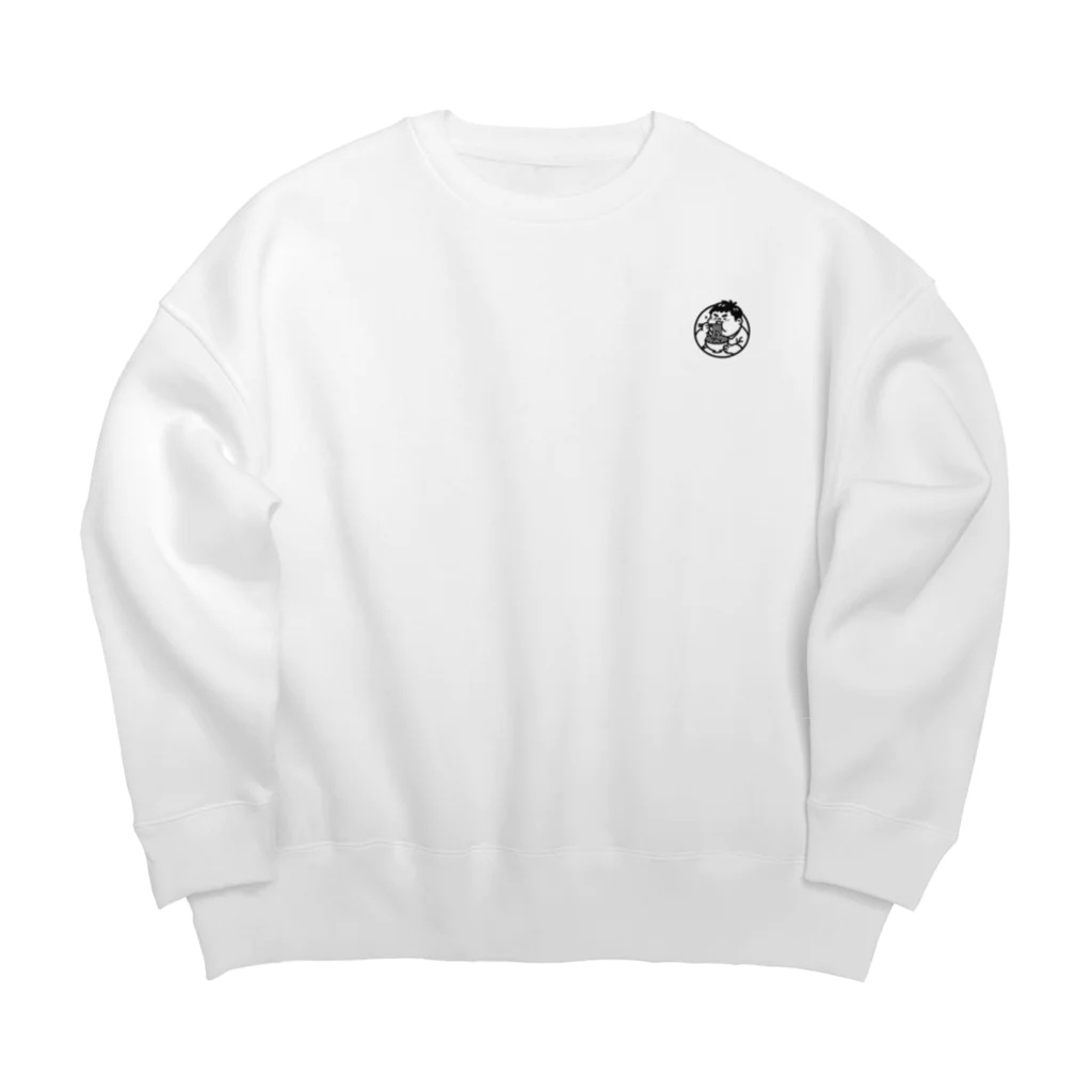 しょっぷ-だいちゃんのラーメンすすっタロウ Big Crew Neck Sweatshirt