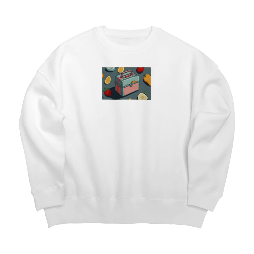 さぎょう擁のミニ弁当と学食の時間 Big Crew Neck Sweatshirt