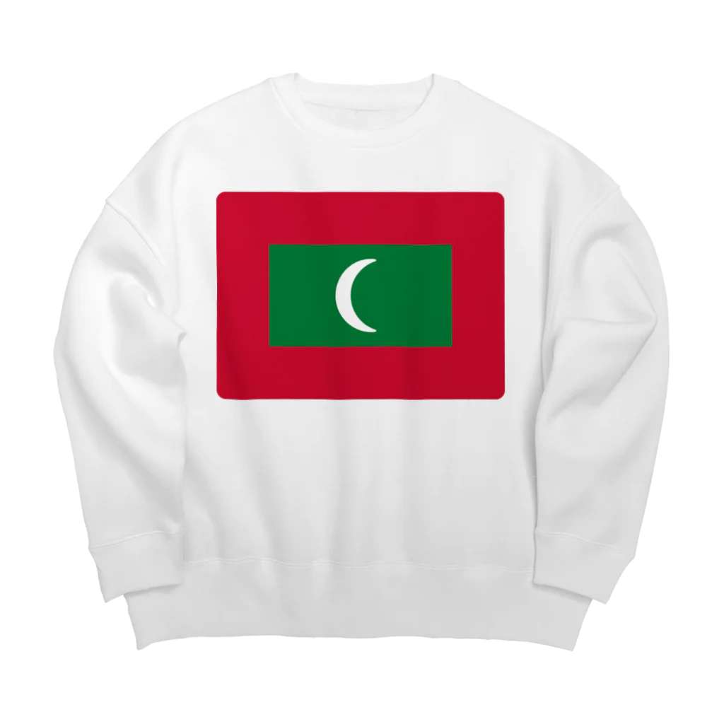 お絵かき屋さんのモルディブの国旗 Big Crew Neck Sweatshirt