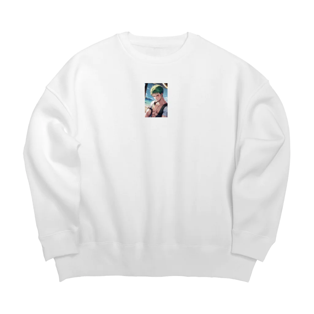 カカオのゾロ風 Big Crew Neck Sweatshirt