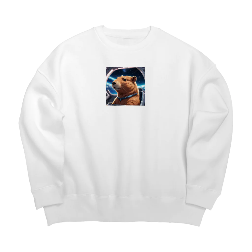 tsunatunaのカピバラ Big Crew Neck Sweatshirt