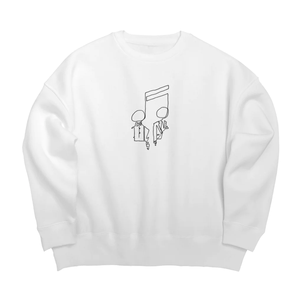 小森ロクワリの兄弟　一筆書き Big Crew Neck Sweatshirt