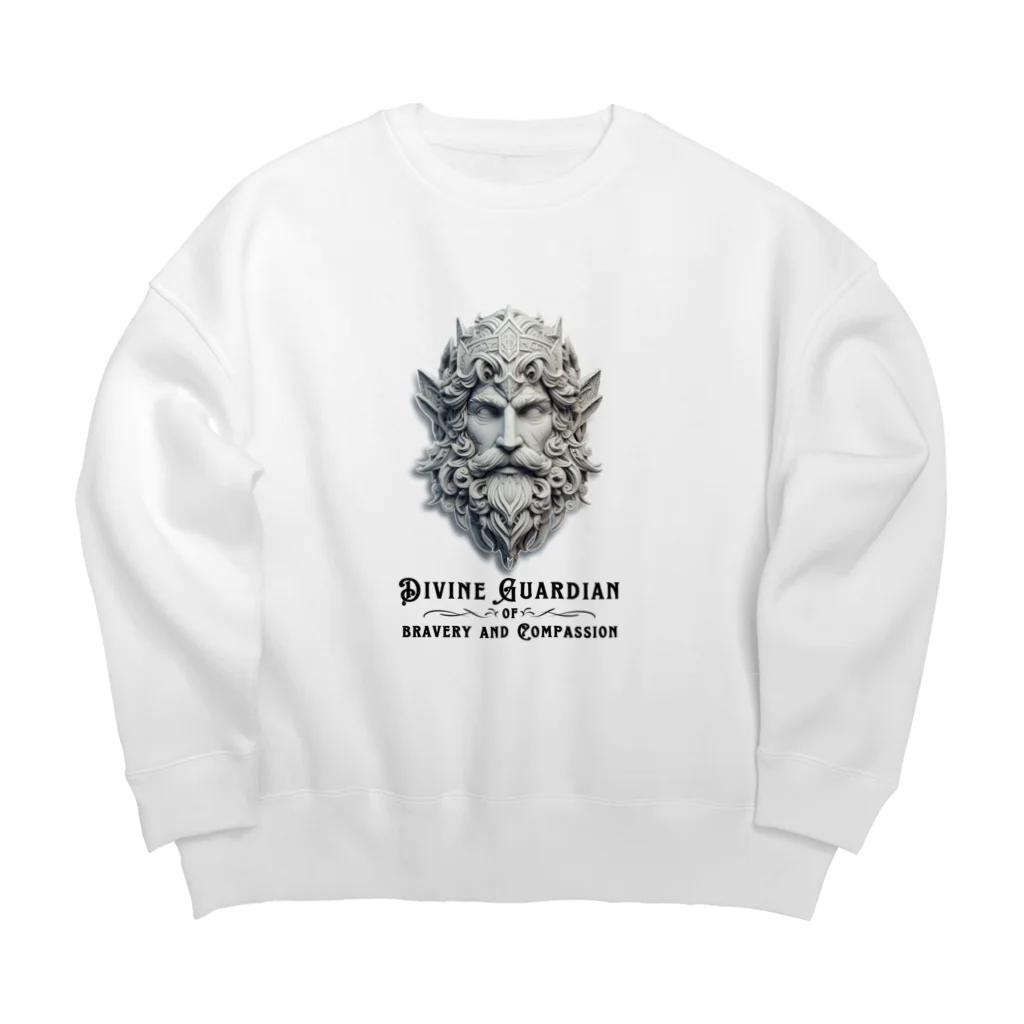 kazu_gの勇気と慈愛の守護神!(淡色用) Big Crew Neck Sweatshirt