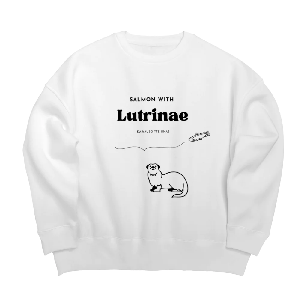 Lutrinaeのカワウソ / SALMON WITH Big Crew Neck Sweatshirt