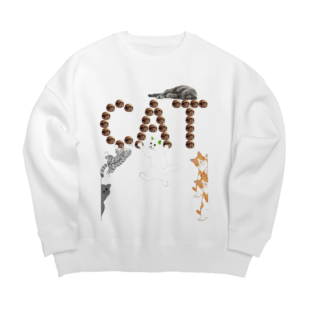 Ultra Explosionの全て猫 Big Crew Neck Sweatshirt