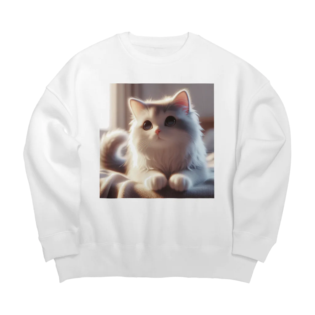 yos-1292583のねこニコばん Big Crew Neck Sweatshirt