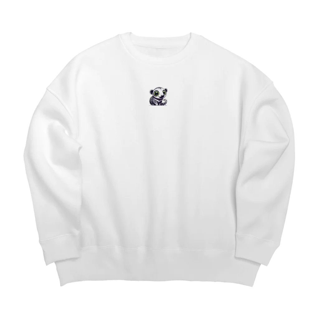 たんたん狸の不気味で可愛い森の不気味で可愛いタマンデュア001 Big Crew Neck Sweatshirt