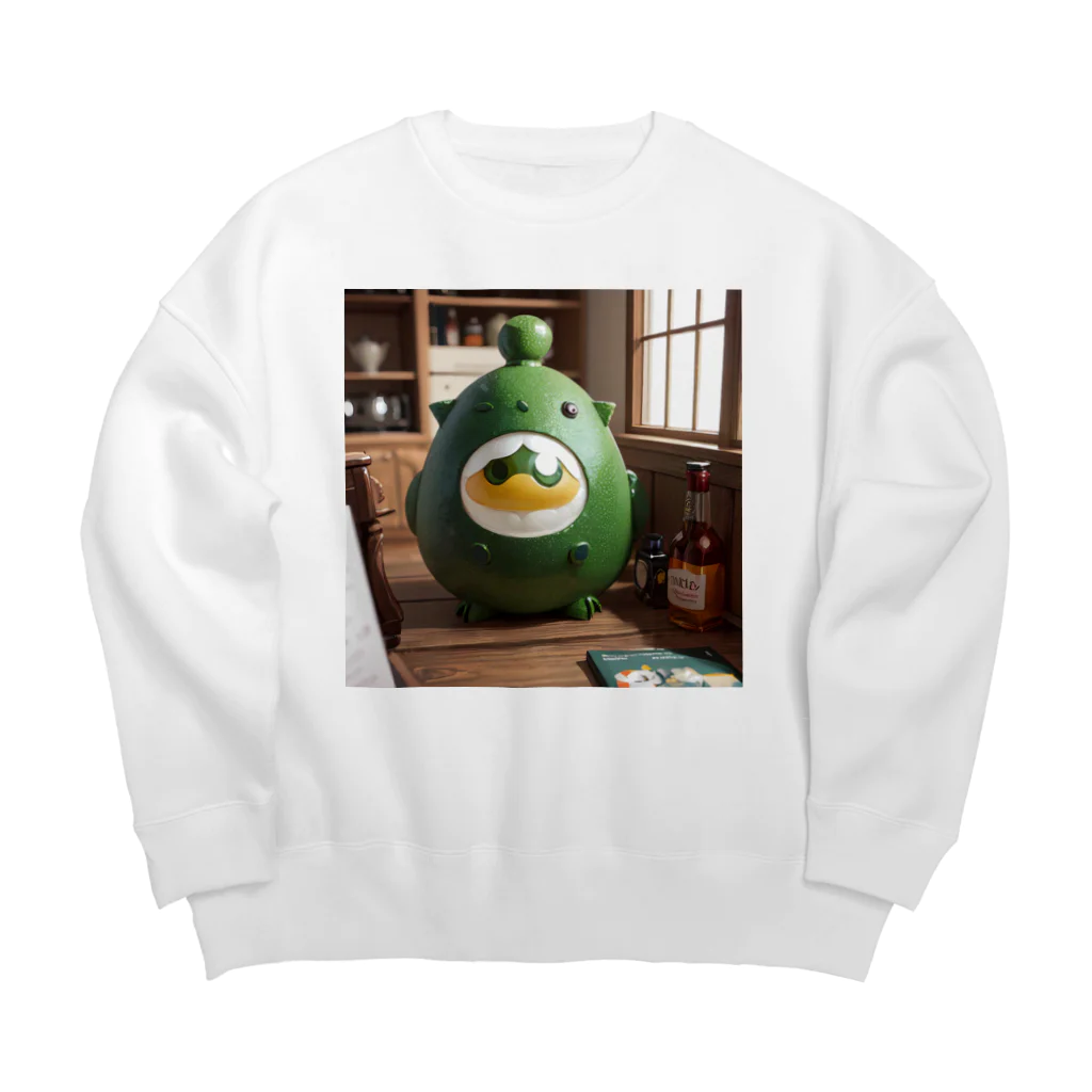 LONGSTONEのモンスターフィギュア　グリーンエッグ Big Crew Neck Sweatshirt