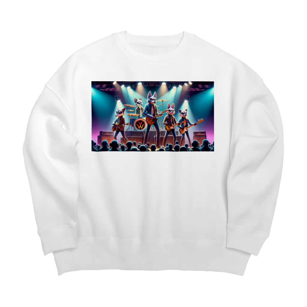 ANIMAL HEROES -musical band-のワイルドロックフェスタ - ダンシングアニマルズ Big Crew Neck Sweatshirt