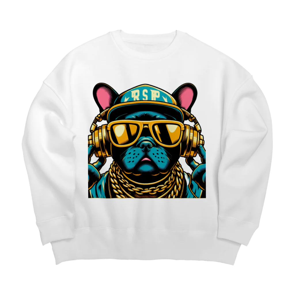 papi&biaのラッパーフレンチブルドッグ Big Crew Neck Sweatshirt