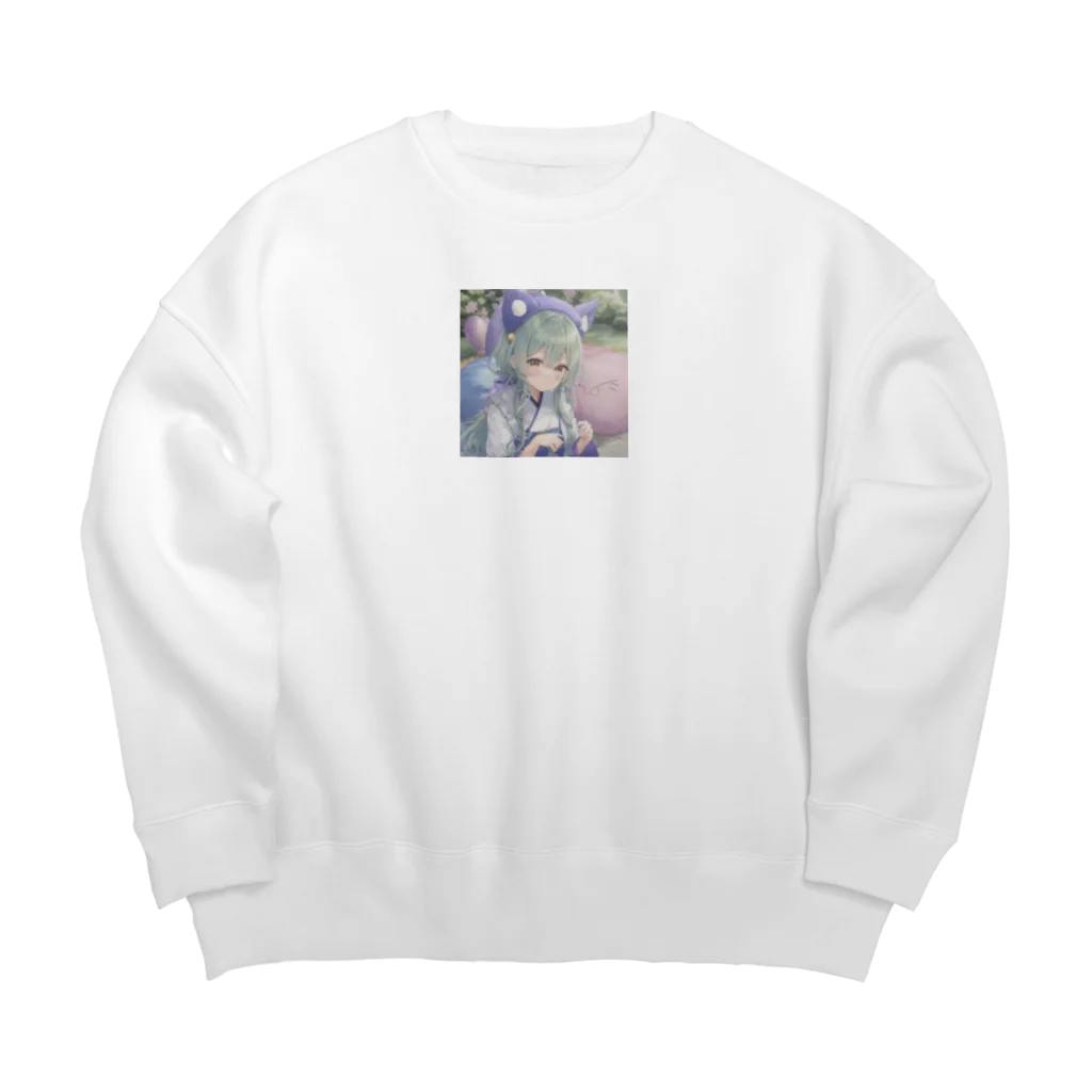 いよさんの楓ちゃん (kaede) Big Crew Neck Sweatshirt