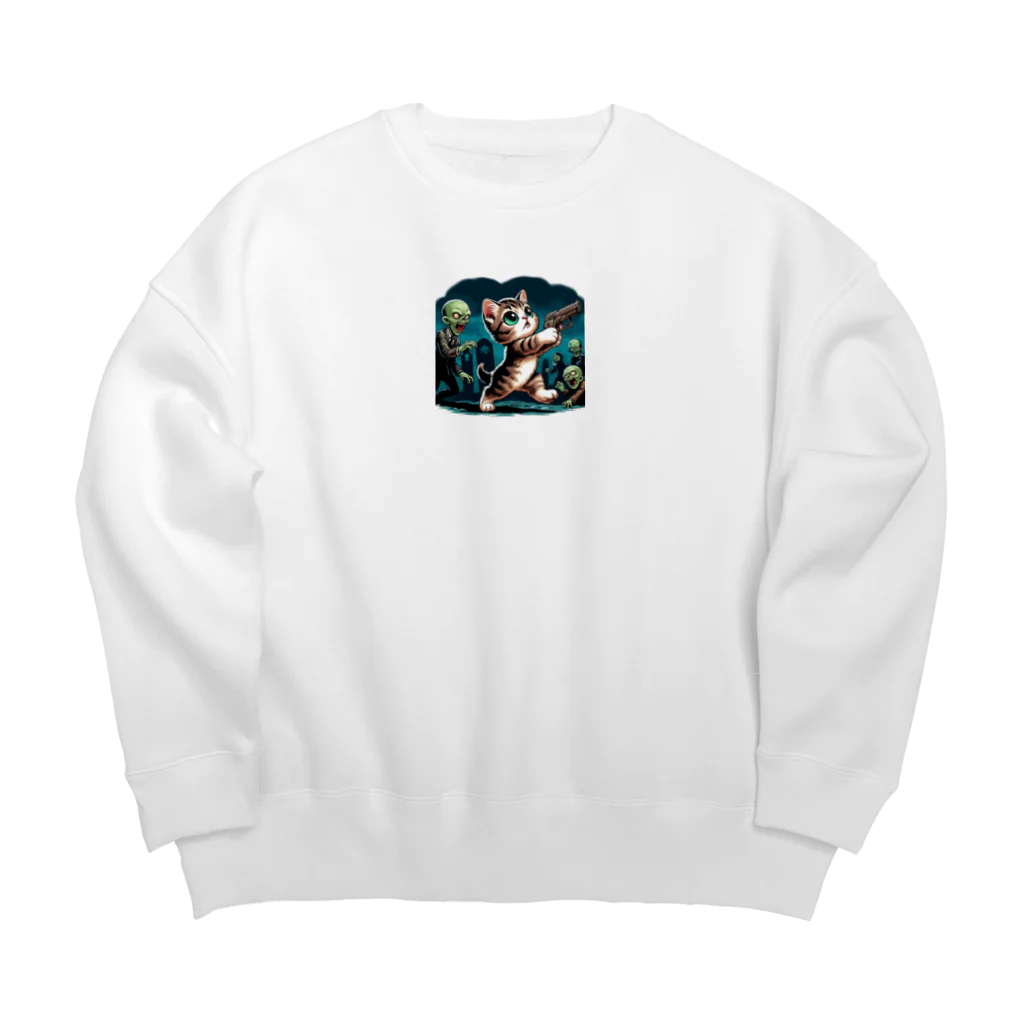 子猫カーニバルの子猫ハザード Big Crew Neck Sweatshirt