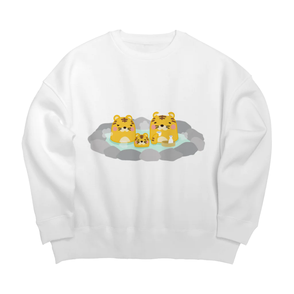 LEELOOショップ✨のトラちゃん💖温泉 Big Crew Neck Sweatshirt