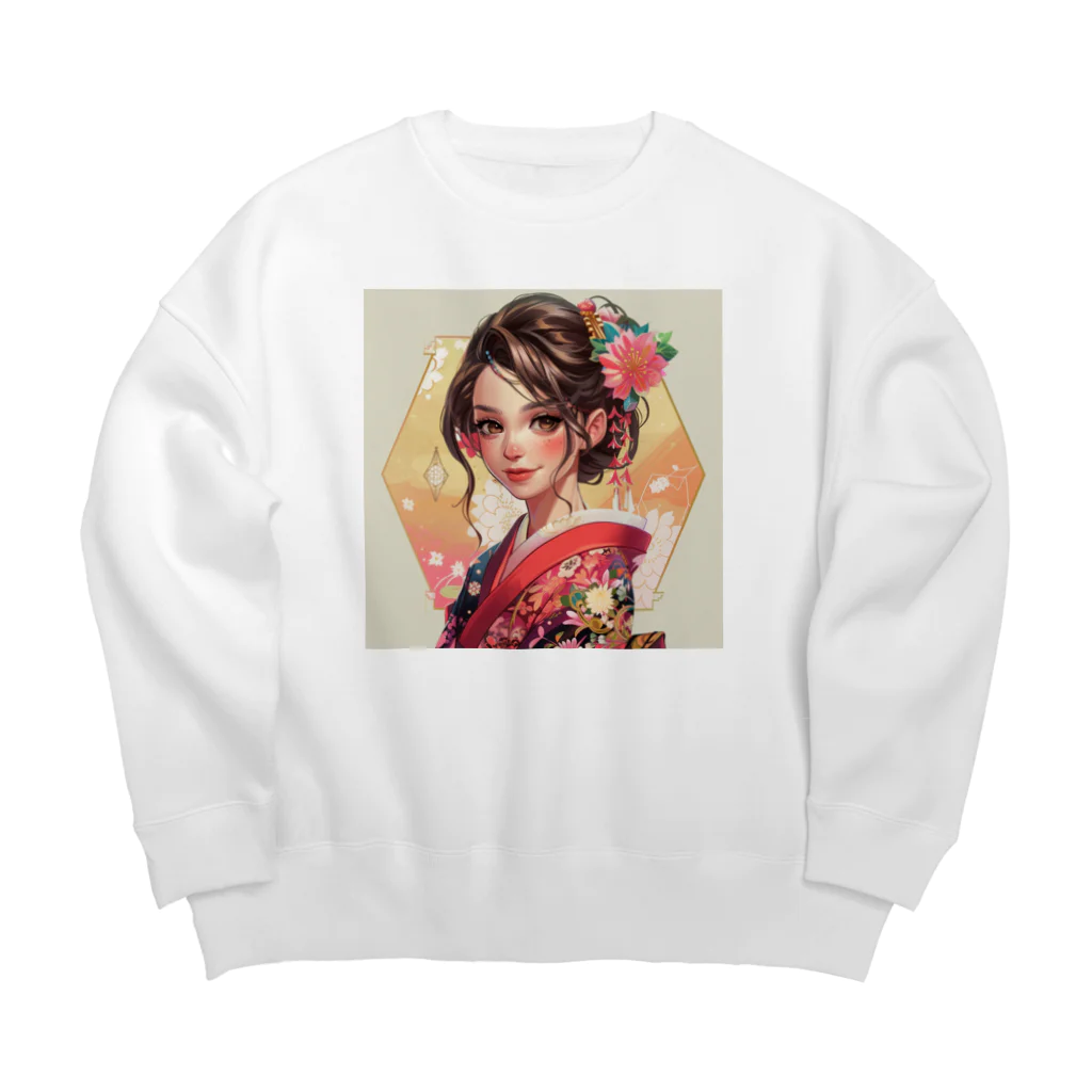 AQUAMETAVERSEの着物ガール渋谷bb Tomoe bb 2712 Big Crew Neck Sweatshirt