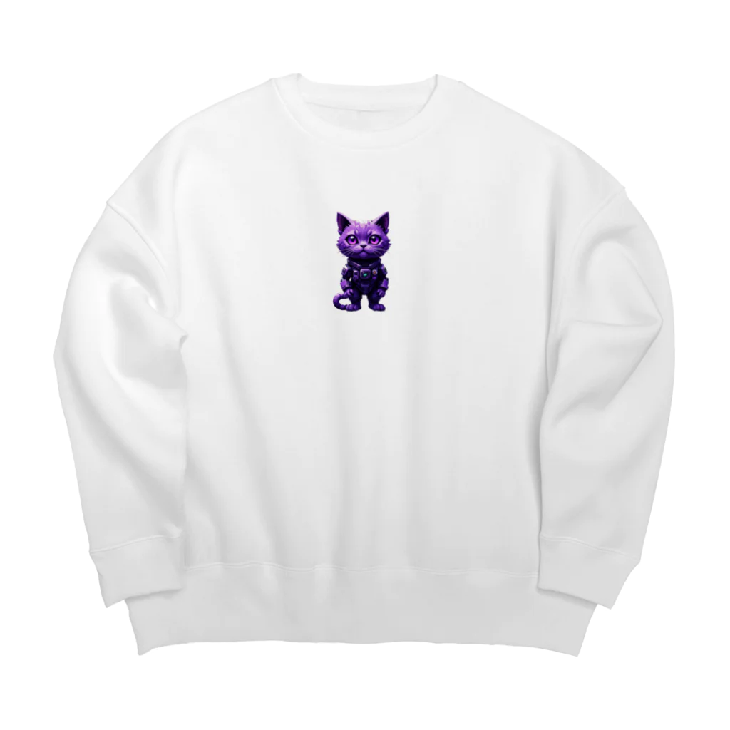 メロンパン猫の宇宙に連れてってくれる猫 Big Crew Neck Sweatshirt