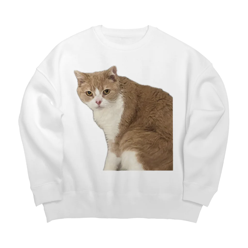 Mashlyのマシロくん猫グッズ Big Crew Neck Sweatshirt