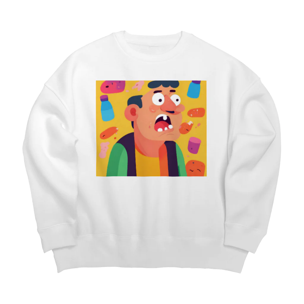 JINPACHIの粘り強い男 Big Crew Neck Sweatshirt