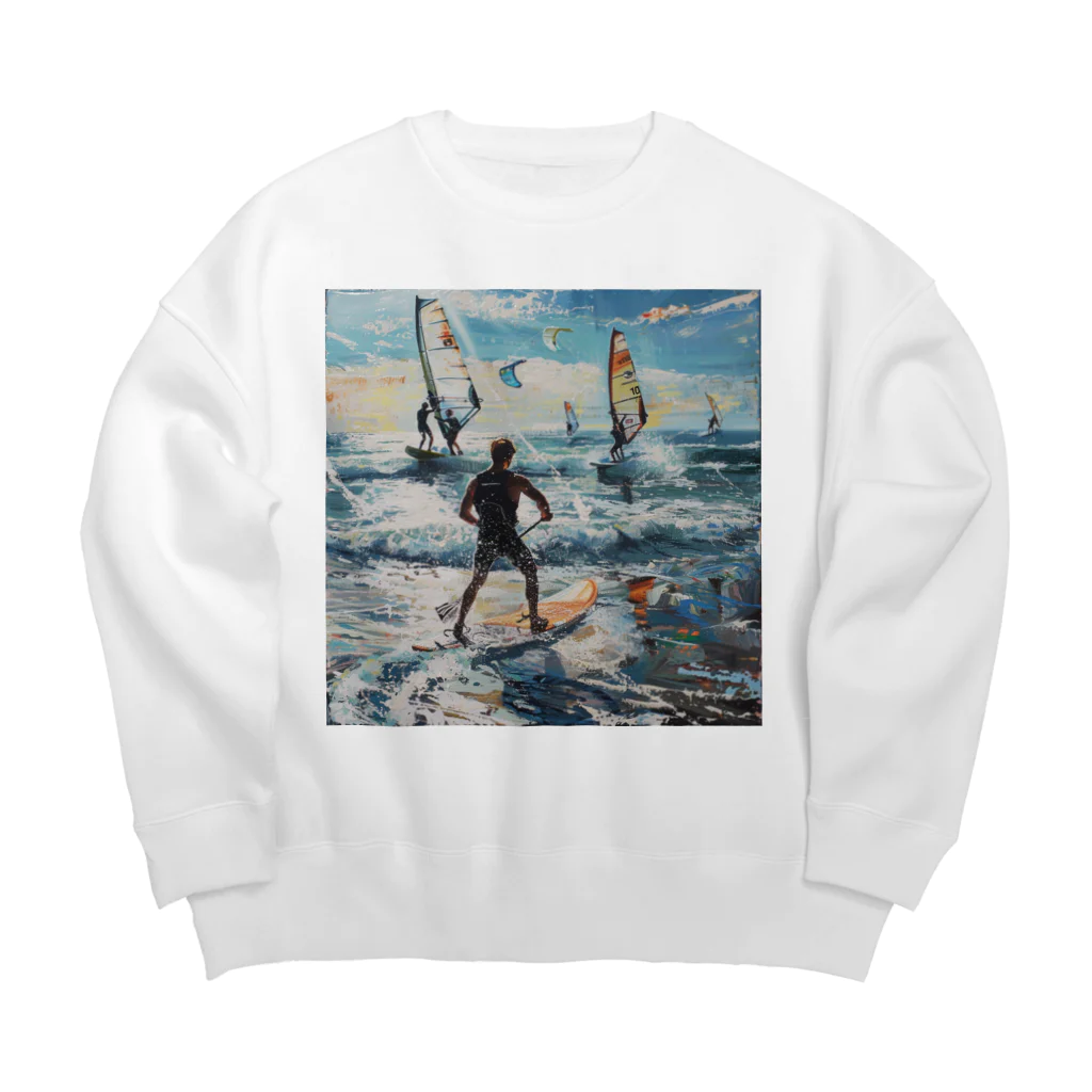 AQUAMETAVERSEのsupとwindsurfingレース　エンジェル717 2065 Big Crew Neck Sweatshirt