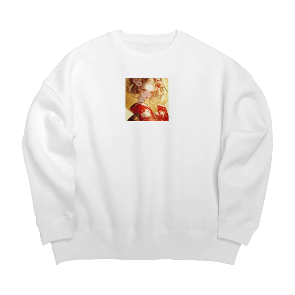 AQUAMETAVERSEの金の光に輝く赤い姫 Marsa 106 Big Crew Neck Sweatshirt