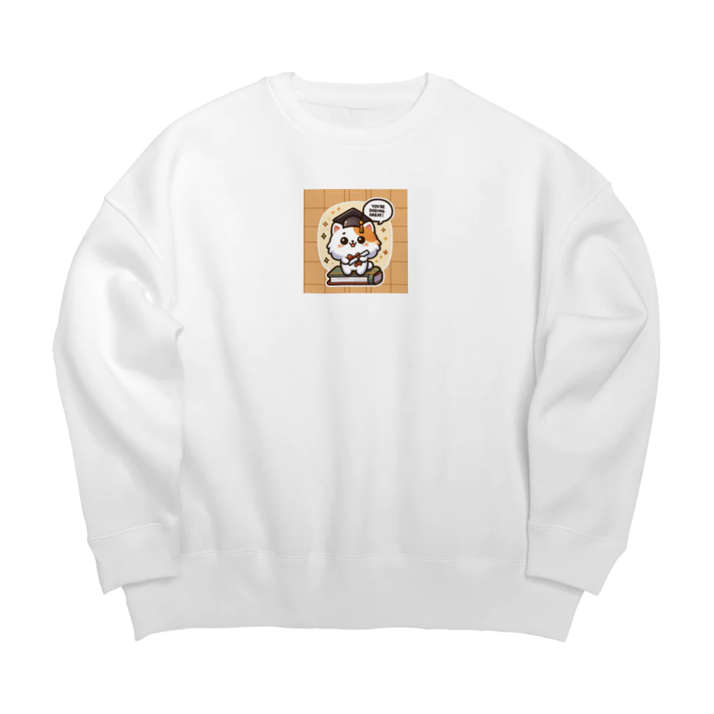 子猫カーニバルの子猫の応援 Big Crew Neck Sweatshirt