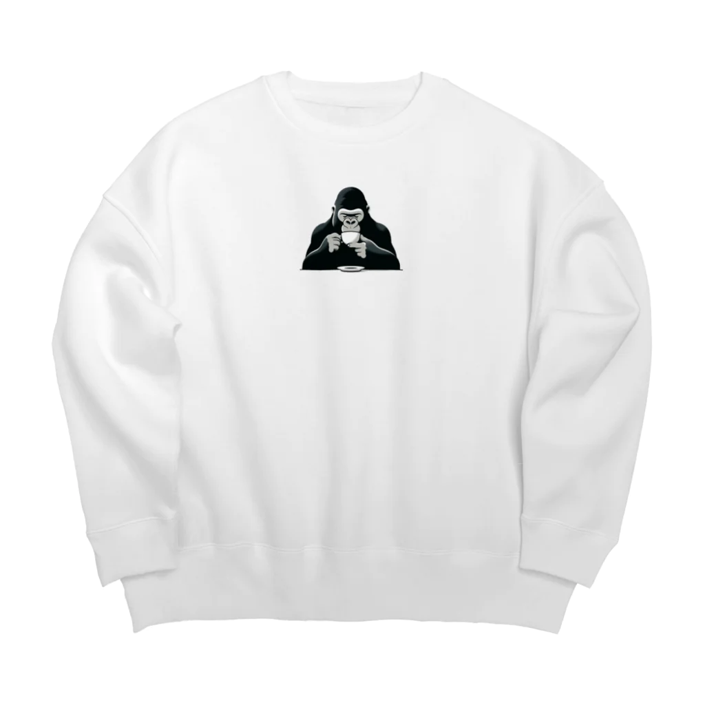 K'ramaのカフェゴリラ Big Crew Neck Sweatshirt