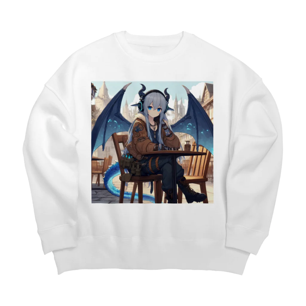 静寂工房の音の海のドラゴン（Sea Dragons） Big Crew Neck Sweatshirt