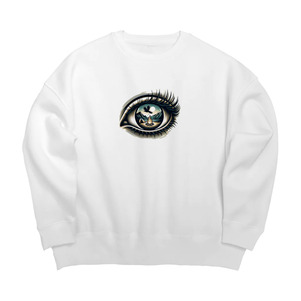 EseCAMPのキャンプto鳥シリーズ Big Crew Neck Sweatshirt