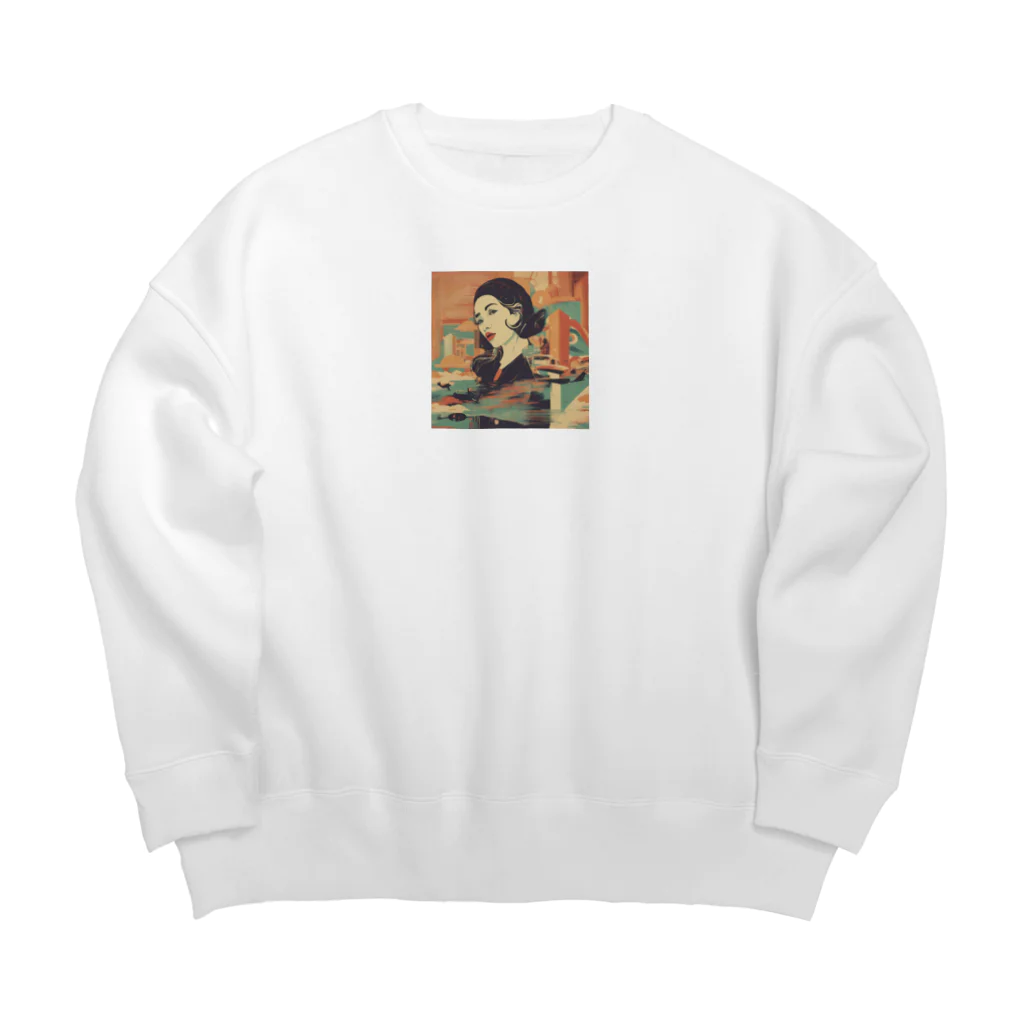 Fujiyamaのノスタルジックな感じ Big Crew Neck Sweatshirt