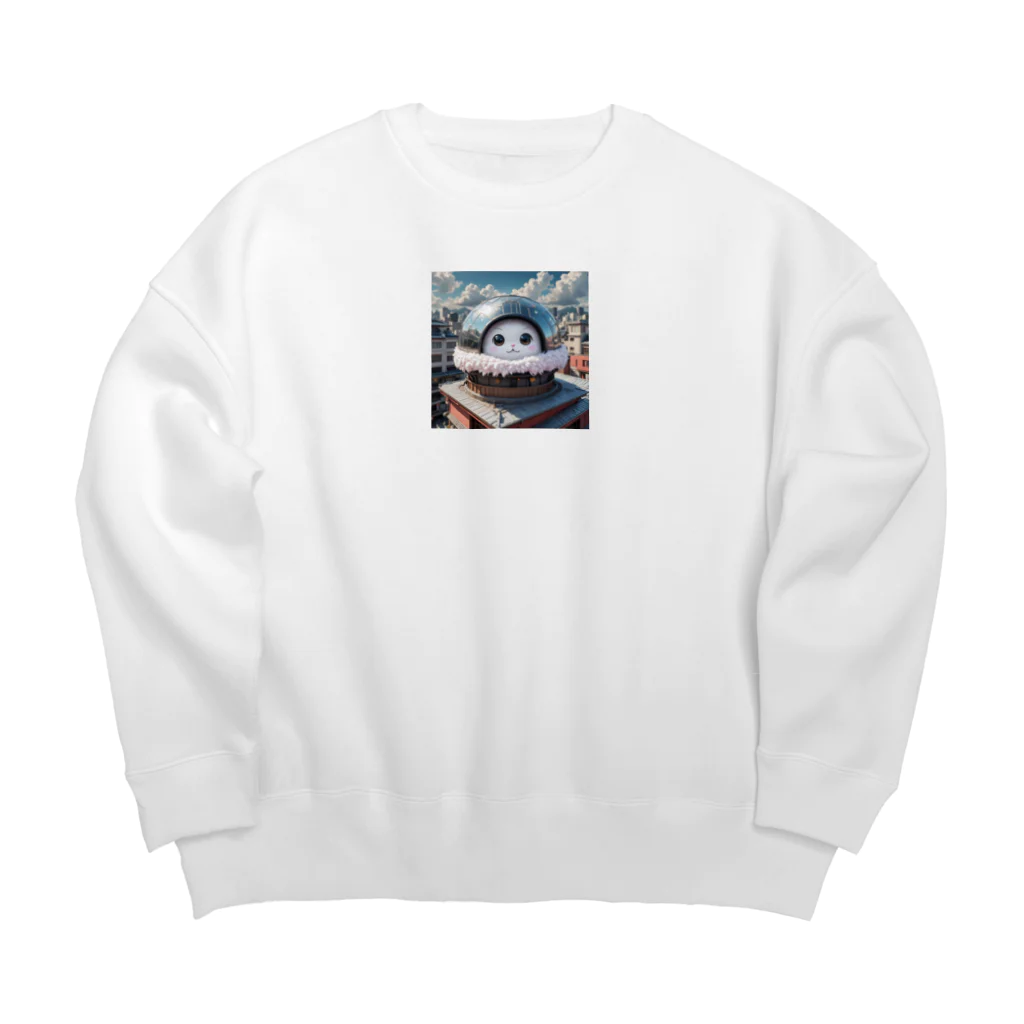 AI妖怪大図鑑の天体観測妖怪　バンポン Big Crew Neck Sweatshirt