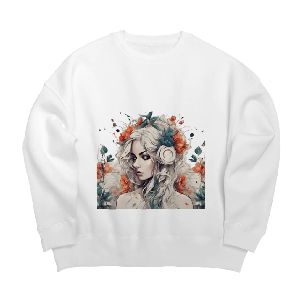 Unique Existenceのhorde of flowers Big Crew Neck Sweatshirt