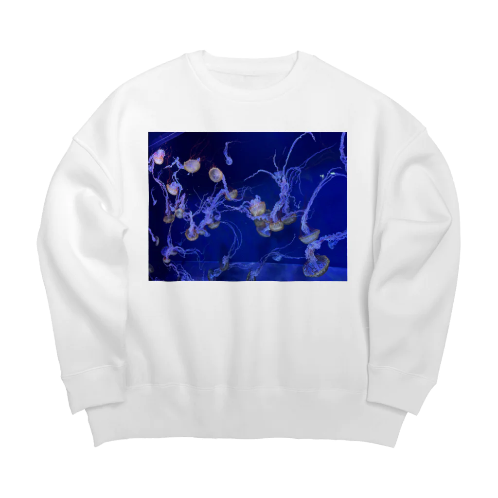 波乗り南国🏝️のゆらゆらクラゲくん Big Crew Neck Sweatshirt