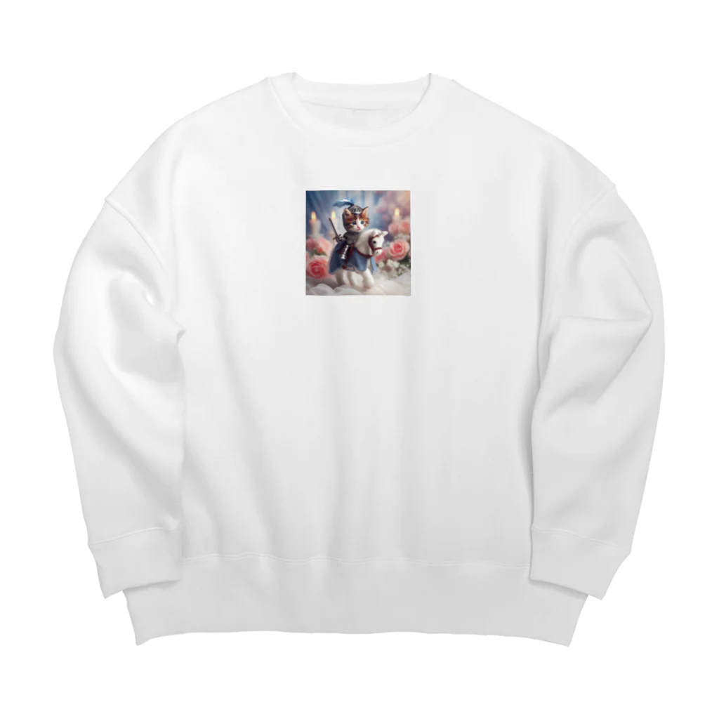 koumeiの白馬に乗ったネコ王子様4 Big Crew Neck Sweatshirt