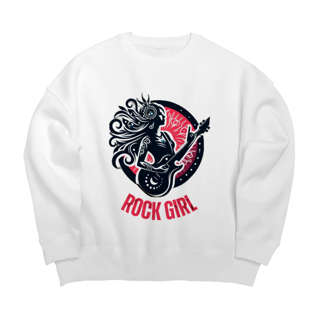 ロック堂のROCK GIRL Big Crew Neck Sweatshirt