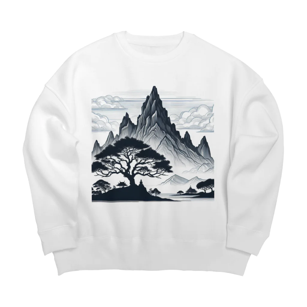 Qten369の甲賀の里 Big Crew Neck Sweatshirt